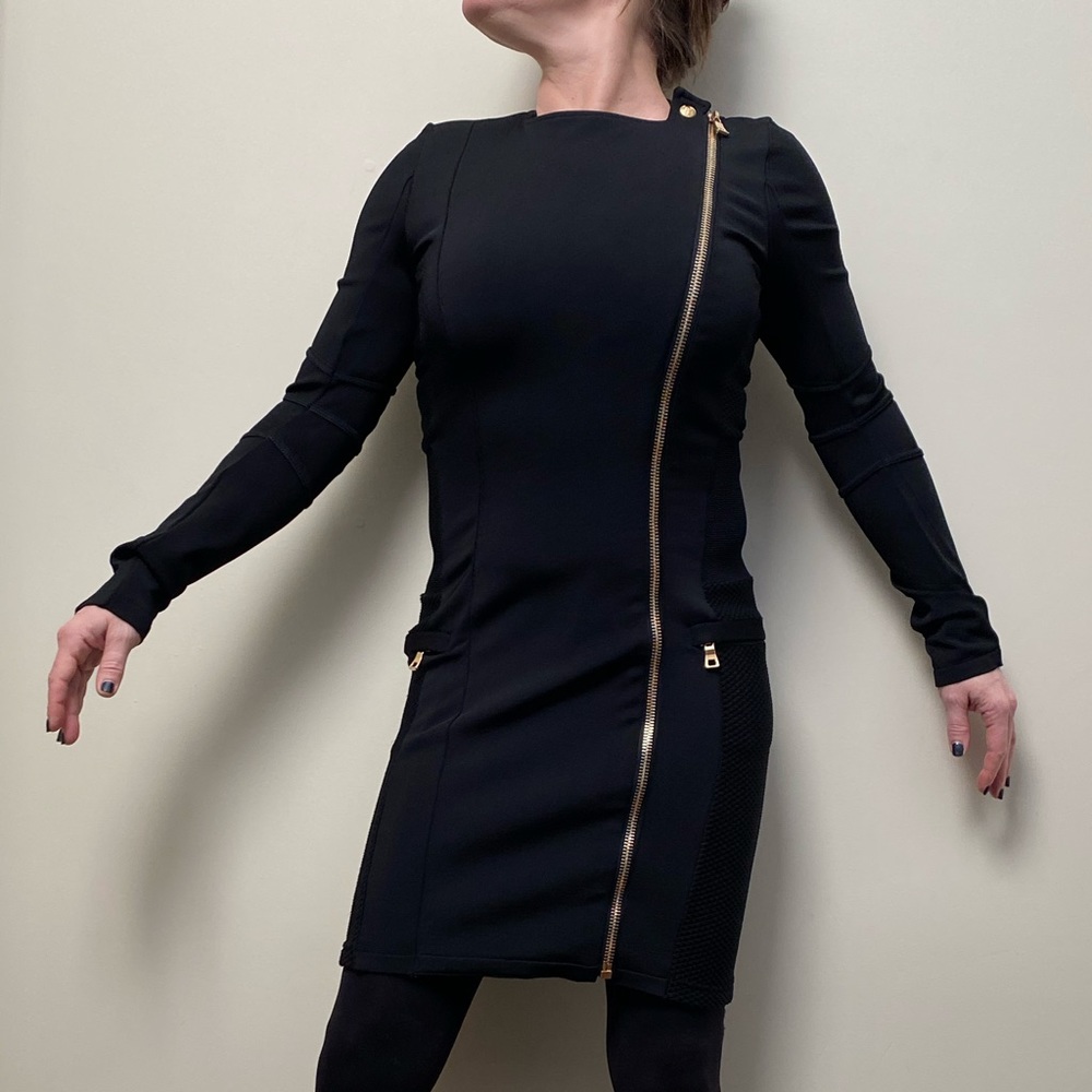 Balmain motorcycle style cocktail dress